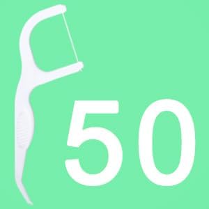 Dental Floss Picks Extra Strong Professional Clean Flosser Picks | Toothpicks for Adults | Easy Grip Handle | Fresh Mint, 50 Count