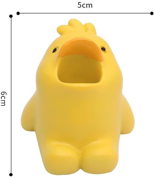 Cartoon Animal Toothbrush Holder Stand - Adorable Bathroom Organizer with Animal-Shaped Base, Cute Toothbrush Storage for Kids & Family, Drip-Free Countertop/Sink Organizer for Bathroom Decor (yellow)