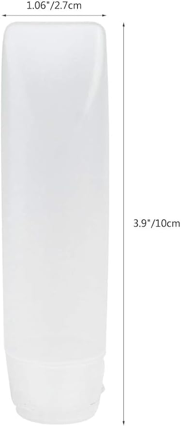 5 Pcs White 1 oz Travel Bottles Empty Refillable Toothpaste Tubes Containers Small Mini Size Squeeze Dispensers, Pump Dispensers Refillable Containers