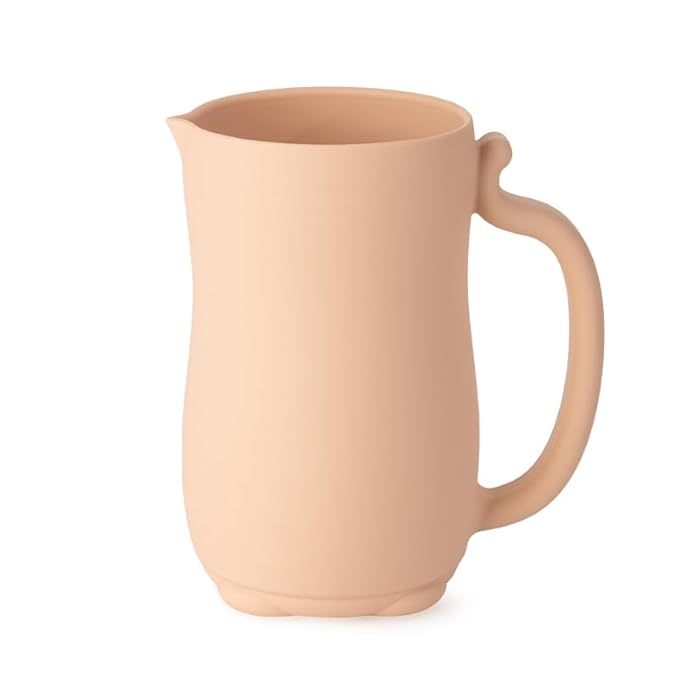 PandaEar Baby Bath Rinse Cup, Silicone Baby Shampoo Rinser with 2 Pack Cradle Cap Brush for Kids Toddler Body Washing (Pink)