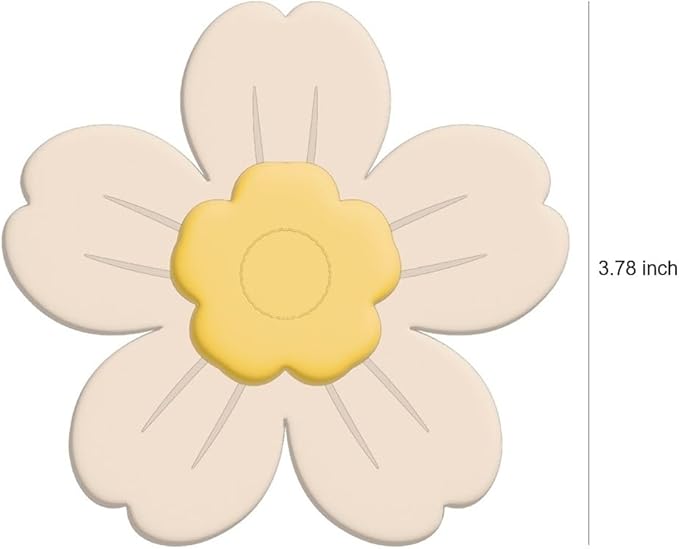 Suction Spinning Toy, Silicone Toddler Sensory Toys for Bath Toys Birthday Gift (Mustard&Blush)