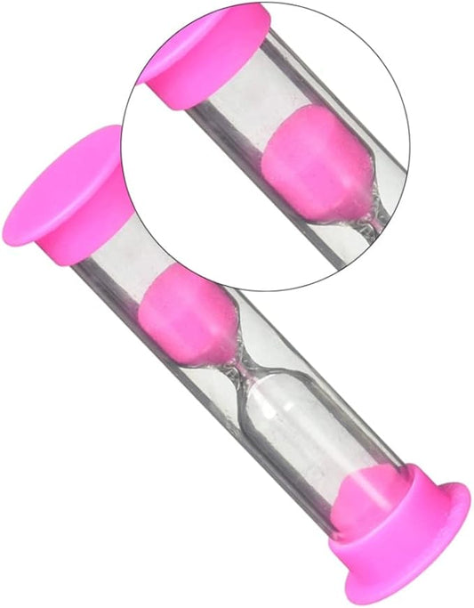 2 Minute Toothbrush Sand Timer for Kids, Kids Toothbrush Timer Hourglass Sandglass 2 Minutes Hourglass Rose Red