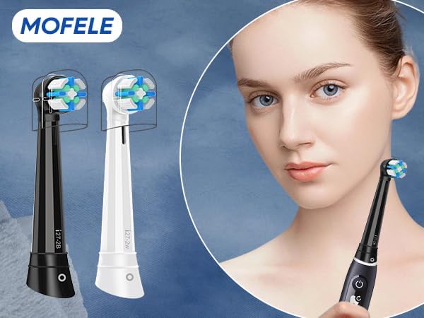 IO Replacement Heads Compatible with Oral b IO 2/3/4/5/6/7/8/9/10 Series Electric Toothbrush, Brush Heads Refills Compatible with Oral B IO for Teeth Clean (6 Black)