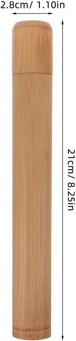 2Pcs Portable Bamboo Toothbrush Holder Case Lightweight Travel Tube for Hiking Camping and Daily Use Storage for Bamboo and Toothbrushes