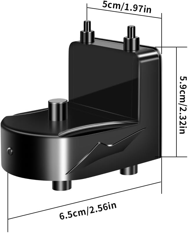 Electric Toothbrush Charger for AquaSonic Electric Toothbrush, Wireless Wall Charger for AquaSonic Black Series/AquaSonic Vibe Series Toothbrush, Save Space/Waterproof/Portable (Black)