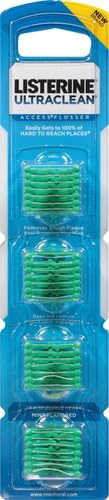 REACH® Listerine Ultraclean Access Flosser Refill Heads | Dental Flossers | Refillable Flosser | Effective Plaque Removal | Mint Flavored | 28 ct, 3 Pack, Package May Vary