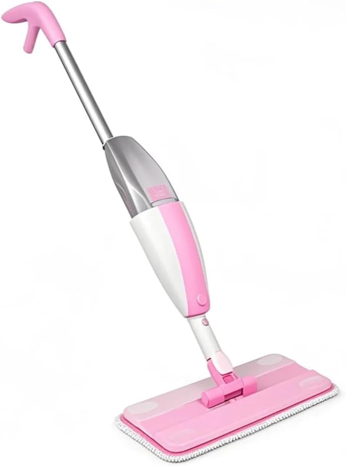 Kids Spray Mop,Fun & Functional Toddler Cleaning Set,Real Working Mop for Floors,Pretend Play β Includes Spray Bottle, 2 Washable Microfiber Pads, Montessori Kids Cleaning Toy Set -Pink