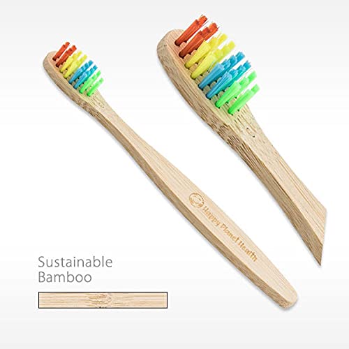 HDP Kids Bamboo Toothbrush Size:Pack of 4 with Bonus Color:Kids Bamboo