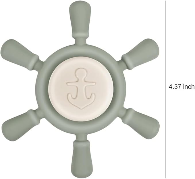 Suction Spinning Toy, Silicone Toddler Sensory Toys for Bath Toys Birthday Gift (Shifting Sand&Sage)