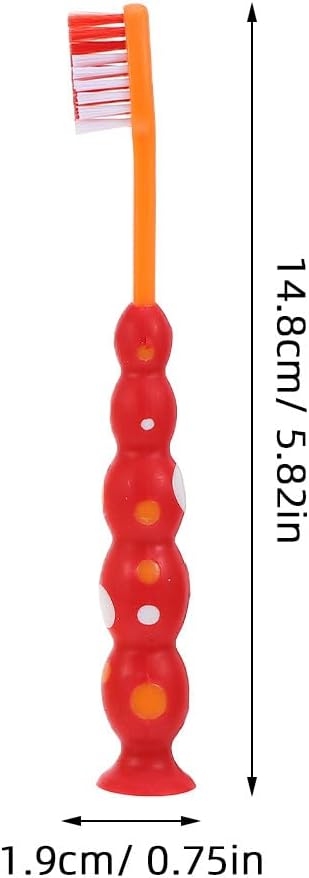 12pcs Kids Toothbrushes with Suction Cup - Cartoon Cute Manual Toddler Tooth Brush - Child Sized for Toddler Boys and Girls