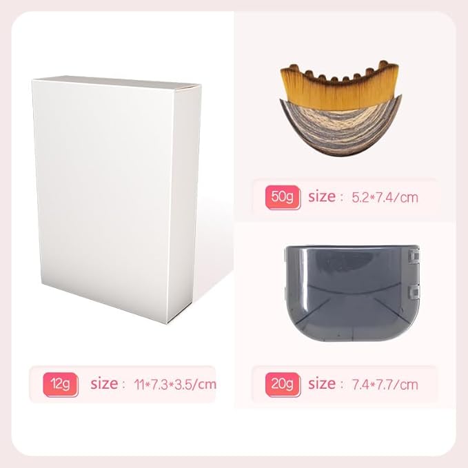 Lymphatic Contour Face Brush - Gentle Lymphatic Massage for Sculpted Jawline & Reduced Puffiness | Soft Bristles, Portable, Travel-Friendly (1pc)