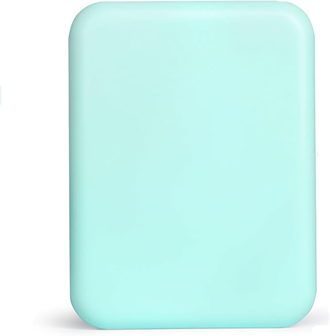 WOBSION Small Mirror with Lights,LED Compact Makeup Mirror,1x/3x Mini Travel Mirror with Magnification,Portable for Purse,Pocket,Gifts for Girls,Cyan