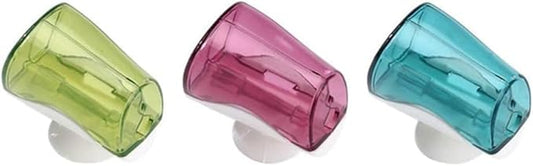 3Pcs Multicolor Toothbrush Holder Travel Toothbrush Head Covers with Suction CupBathroom Wall Mount Suction Cup Rack Dustproof Cap Cover for Bathroom Portable Wall Mount Toothbrush Holder Accessories