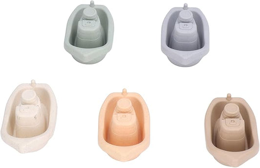 Educational Stacking Cups Boat Toy Water Play Nesting Cup Baby Bath Toys for Toddlers 6 Months and Up ABS Material 5 Pieces Set