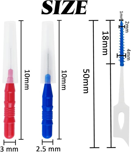 GXXMEI 250PCS Braces Dental Brush Flosser for Cleaner Interdental Brush Toothpick Dental Tooth Flossing Head Oral Dental Hygiene Toothpick Cleaners Cleaning Tool