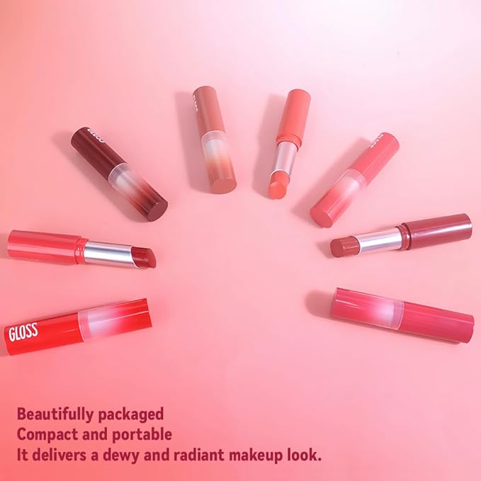 2Pcs Pink&Brown Honey Tinted Lip Stain Lip Balm Lip Gloss Lipstick, Sheer Hydrating Lip Stains Tint, Moisturizing Lip Color for All Skin Tones, Nourishing Lip Balm with a Hint of Natural Black Cherry