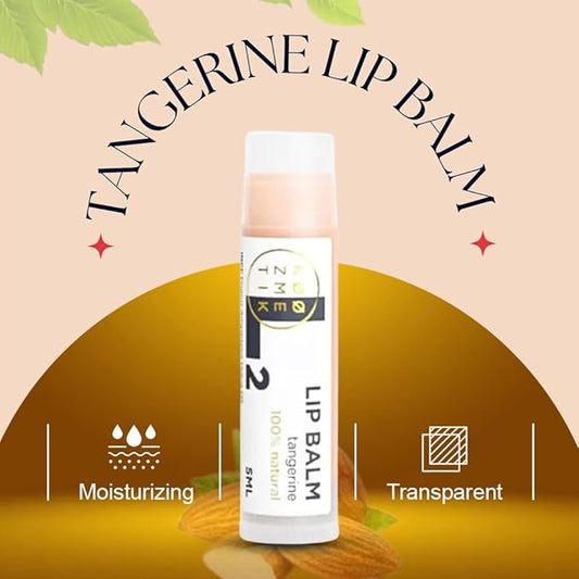 L2 Tangerine Lip Balm | Natural lip Moisturizing Care With Shea Butter, Cocoa Butter, Beeswax & Almond Oil | Hydrating Repair Formula For Soft, Smooth & Healthy Lips