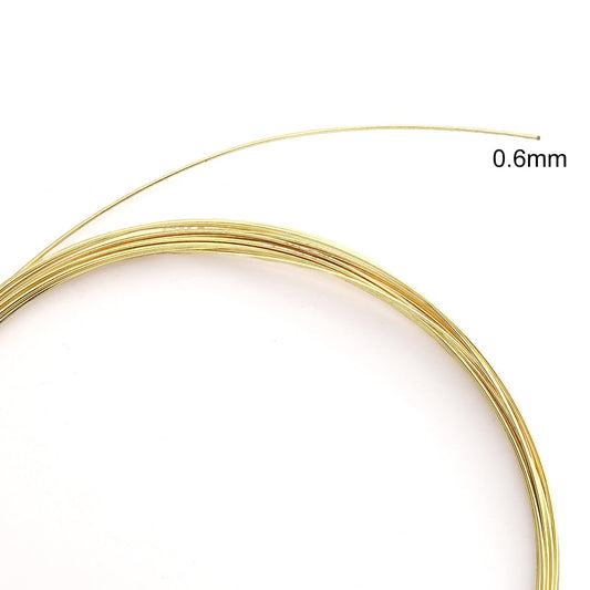 14K Gold Plated Wire 0.6mm 5 Meters Bead Cord for Bracelet Necklace Charm Beading Jewelry Making Findings