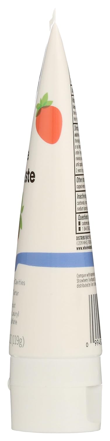 365 by Whole Foods Market, Kid's Strawberry Fluoride Toothpaste, 4.2 Ounce