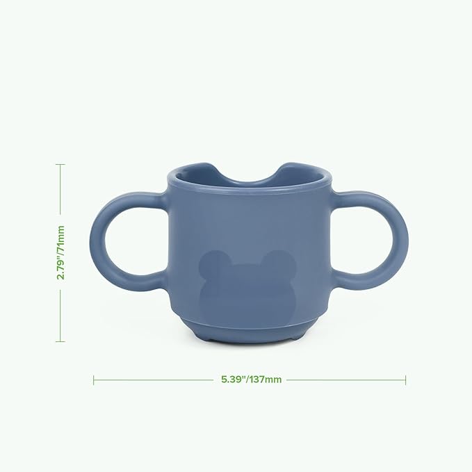 haakaa Silicone Toddler Cups, BPA Free Drop-Proof Training Cups for Baby 6 Months+, 5 Ounce (Bluestone)