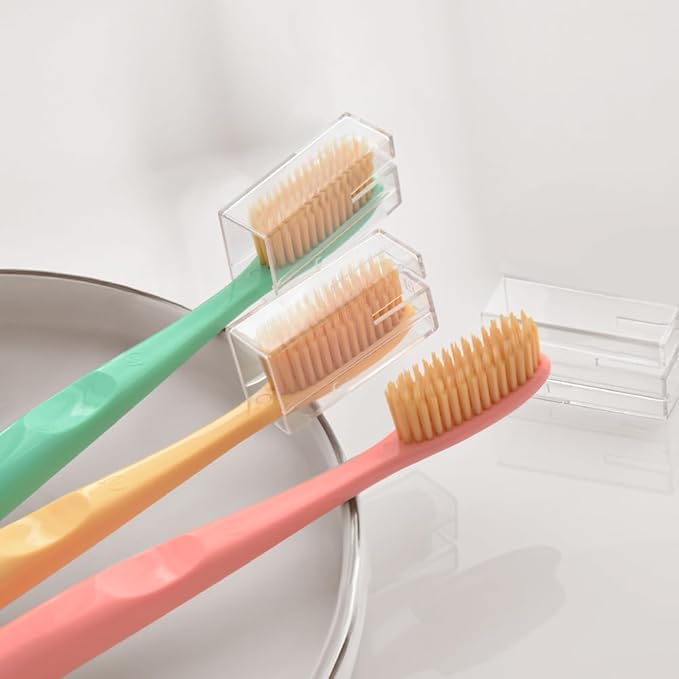 WANGTA Mini Gold – Extra Soft Large Toothbrush – 1.4 inch (3.5 cm) Head | 3,200 Ultra-Fine Bristles for Sensitive Gums | Premium Korean Toothbrush (10 Pack)