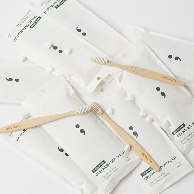 Greenerb Dental Kit - Eco-Friendly Bamboo Toothbrush & Solid Toothpaste Tablets | Travel & Zero-Waste Oral Care Set