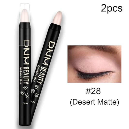 evpct 2Pcs Cream Eyeshadow Sticks Set for Eyes Waterproof, Desert Matte Eye shadow Stick Pencil Pen Bulk sombras en crema para ojos 28+28