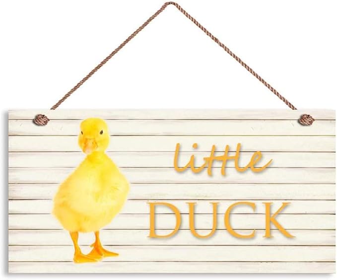 Little Duck Wood Sign Kid's Room Nursery Decor Duckling Wall Plaque Sign 12x6inches(1065qq)