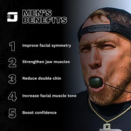 Jawzrsize Pop 'N Go Jaw, Face, and Neck Exerciser - Define Your Jawline, Slim and Tone Your Face, Look Younger and Healthier - Helps Reduce Stress and Cravings - Facial Exerciser