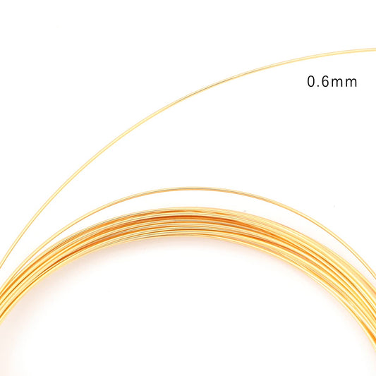 18K Gold Plated Wire 0.6mm 5 Meters Bead Cord for Bracelet Necklace Charm Beading Jewelry Making Findings