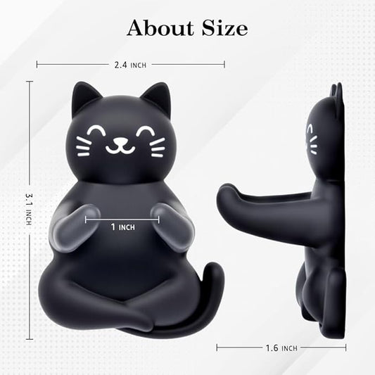 Cute Cat Razor Holder Shower, Black Cat Bathroom Decor, Cute Gadgets Leg Razor Holder, Funny Bathroom Decor Accessories for Women Mom Sister Friend Wife Girlfriend, Black Cat Gifts for Women