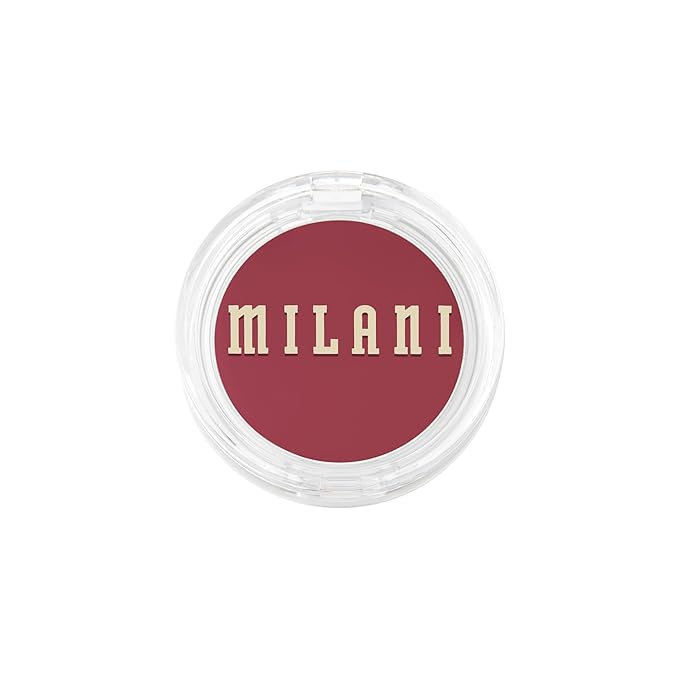 Milani Blush Makeup – Cheek Kiss Cream Blush for Cheeks, Buildable Cream-to-Gel Blusher & Lip Tint, Dewy Natural Color, Hydrating - Merlot Moment