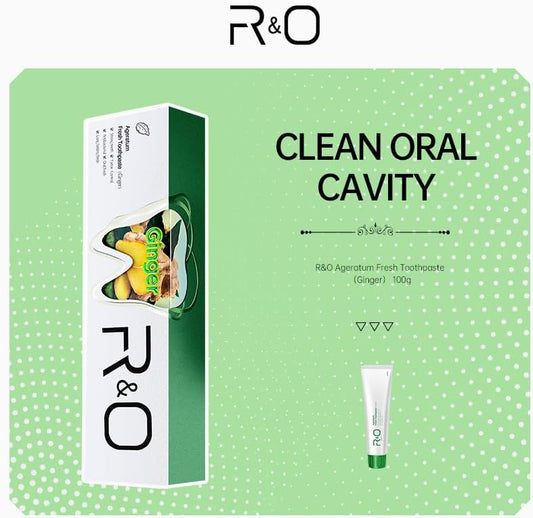 R&O Ginger Mint Fresh Toothpaste, 3.53 oz - A Miracle for Oral Hygiene, Maintains Fresh Breath, Relieves Oral Discomfort, Removes Dental Plaque (3)