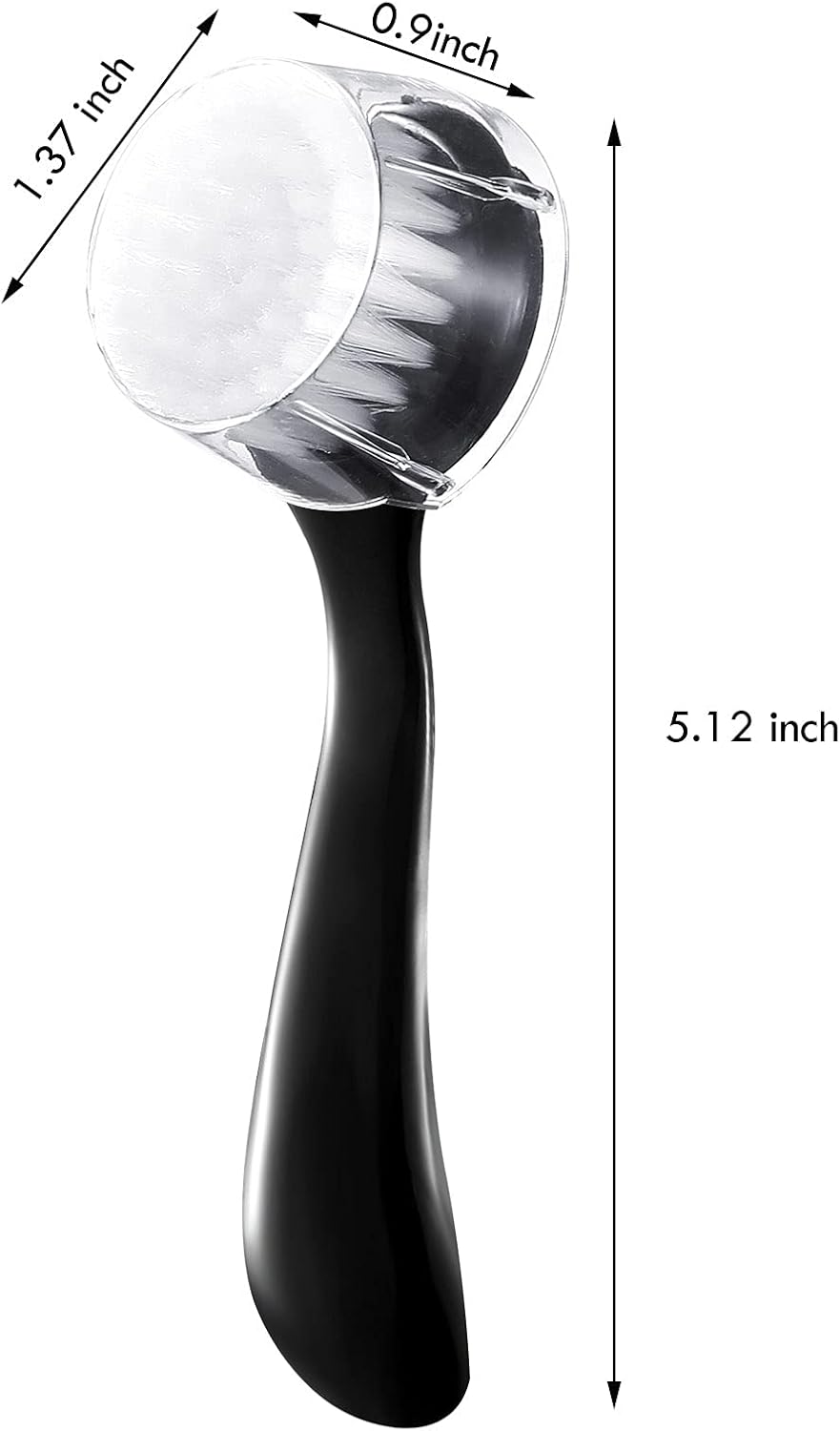 3 Pieces Facial Cleansing Brush Acrylic Handle Face Scrubbers Soft Bristle Exfoliator Cleaner Brush Scrub Exfoliating Facial Scrubber for Face Care Makeup Skincare Removal(Black)