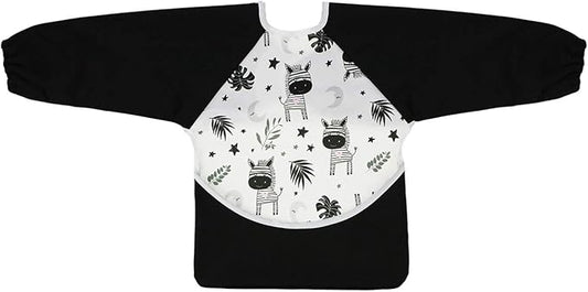 Infant Toddler Baby Waterproof Sleeved Bib, Bib with Sleeves&Pocket, 6-24 Months