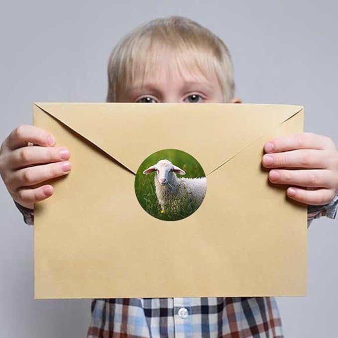 Farm Animal Stickers Roll for Kids 1.5 Inch 600Pcs Round Farm Animals Label Stickers for Boys Girls Birthday Party Favors Gifts Decoration Teachers Student Classroom Reward