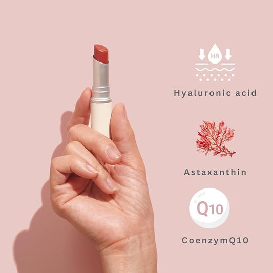 Natural Lip Balm - Anti-Aging with 100%-grassfed Beef Tallow, CoQ10, Astaxanthin, Hyaluronic acid - Ultra Moisturizing, Conditioning, All natural, Organic, Made in USA (Warm Red)