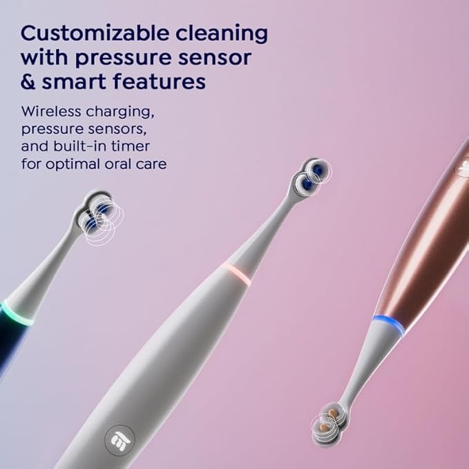 SuperMouth® Ultim8 Travel SmartCase™ - Compact Carrying Case for the SmartBrush™ - Portable UV Sanitizer - Travel-Friendly Oral Care Organizer for Toothbrush, Toothpaste & Floss - Rose Gold