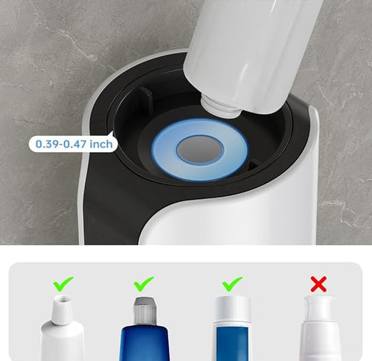 Automatic Toothpaste Dispenser Wall Mounted - Smart Touchless Toothpaste Squeezer with 3 Adjustable Levels, 2 Toothbrush Holders- for Kids and Adults, Bathroom Essentials