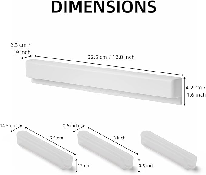 Toothpaste Holder Wall Mounted by JM.JEEMI, Face Cream Tubes Hanger,Tooth Paste Organizers Gripper with 3 Toothpaste Squeezers - White, Extra Large