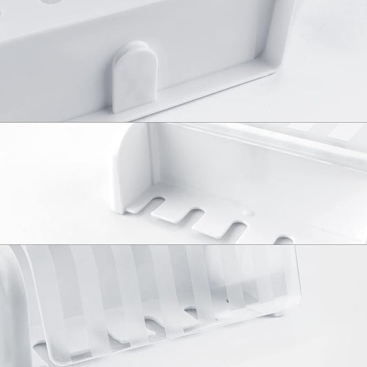 2 Pack 5 Slots Wall Mount Toothbrush Holder with Cover, Self Adhesive Toothbrush Storage Organizer for Shower, Toothbrush Hanger for Bathroom, Medicine Cabinet, Dorm