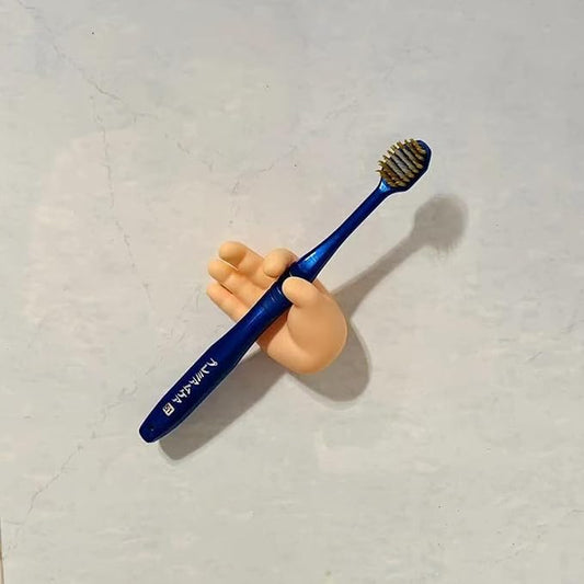 2 Pack Rain Boot Toothbrush Holder Silicone Cute Organizer for Your Bathroom Perfect Toothbrush Holder for Children,Safety Razor Stand Multi Purpose Bathroom Accessory (OK Small Hand)