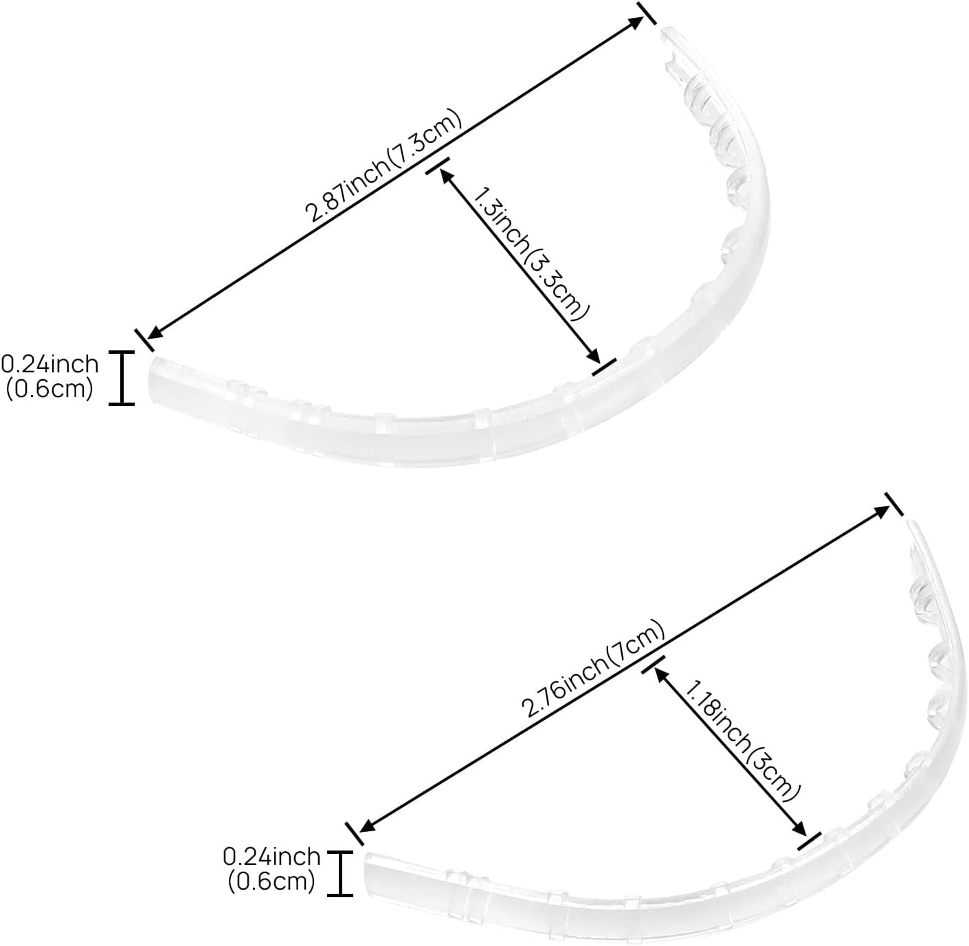 AIM Clear Lip Protector for Braces with Carry Case – Comfort Covers, Wax Alternative, Trim-to-Fit Teeth Shield (Upper + Lower)