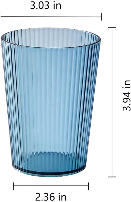 Toothbrush Cup Holder, Bathroom Tumbler, Unbreakable Cup, Reusable mouthwash Cup, mug3PCS (Blue&Clear&Grey)