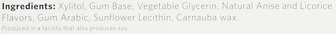 Xylichew 100% Xylitol Chewing Gum - Non GMO, Non Aspartame, Gluten Free, and Sugar Free Gum - Natural Oral Care, Relieves Bad Breath and Dry Mouth - Licorice, 288 Count