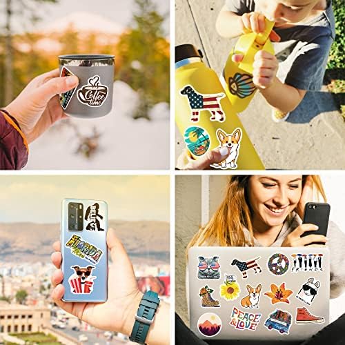 100 PCS Water Bottle Stickers for Kids Teens Girls Adults, Aesthetic Cute Vinyl Waterproof Vsco Cool Stickers, Laptop Scrapbook Skateboard Computer Car Sticker Packs