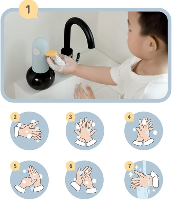 Kids Soap Dispenser - Cute Pigeon Automatic Foam Soap Dispenser for Bathroom Kitchen School Children, USB Rechargeable Hand-Free Detergent Dispensers 13.5oz New House Decor