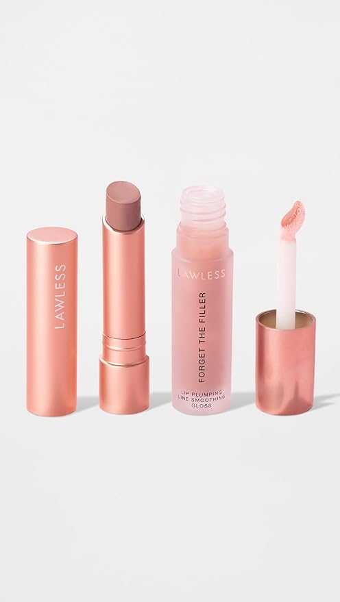 Lawless Women's Lip Twin Bundle, Nudie, Pink, 2 Count