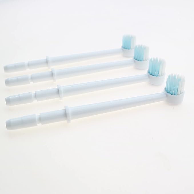 Replacement Dental Water Brush Heads Compatible with Waterpik Water Flossers Toothbrush and Oral Irrigators, 4-Pack