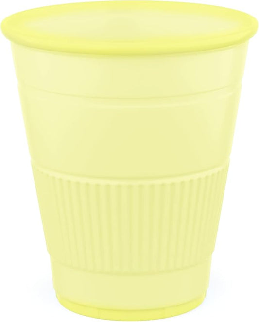 Disposable Cups | 50 Pack | 5 oz Plastic, Multicolor Bathroom Cups - Perfect for Medicine, Water, Mouthwash, Parties, Kids
